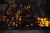 The great Chola temples of Tamil Nadu - The Sri Ranganatha Temple of Srirangam. Votive lamps.